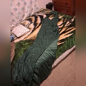 Green shimmery Prom Gown